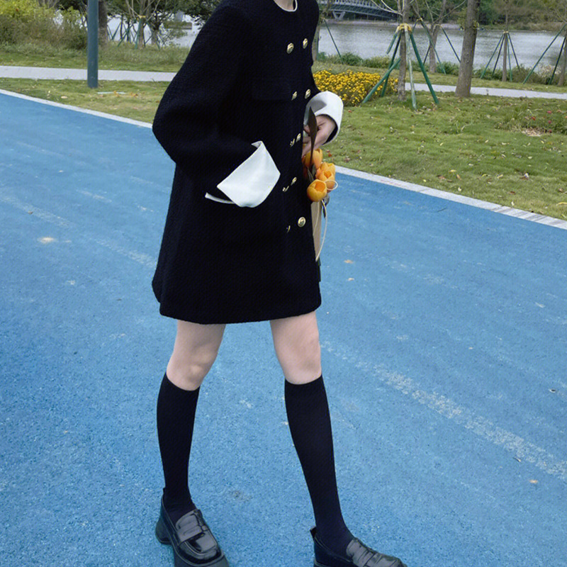 2026 Winter New Luxury Sexy Women's Dress - Christmas Two-color Two-button Loose Little Chino Style Dress - Wholesale