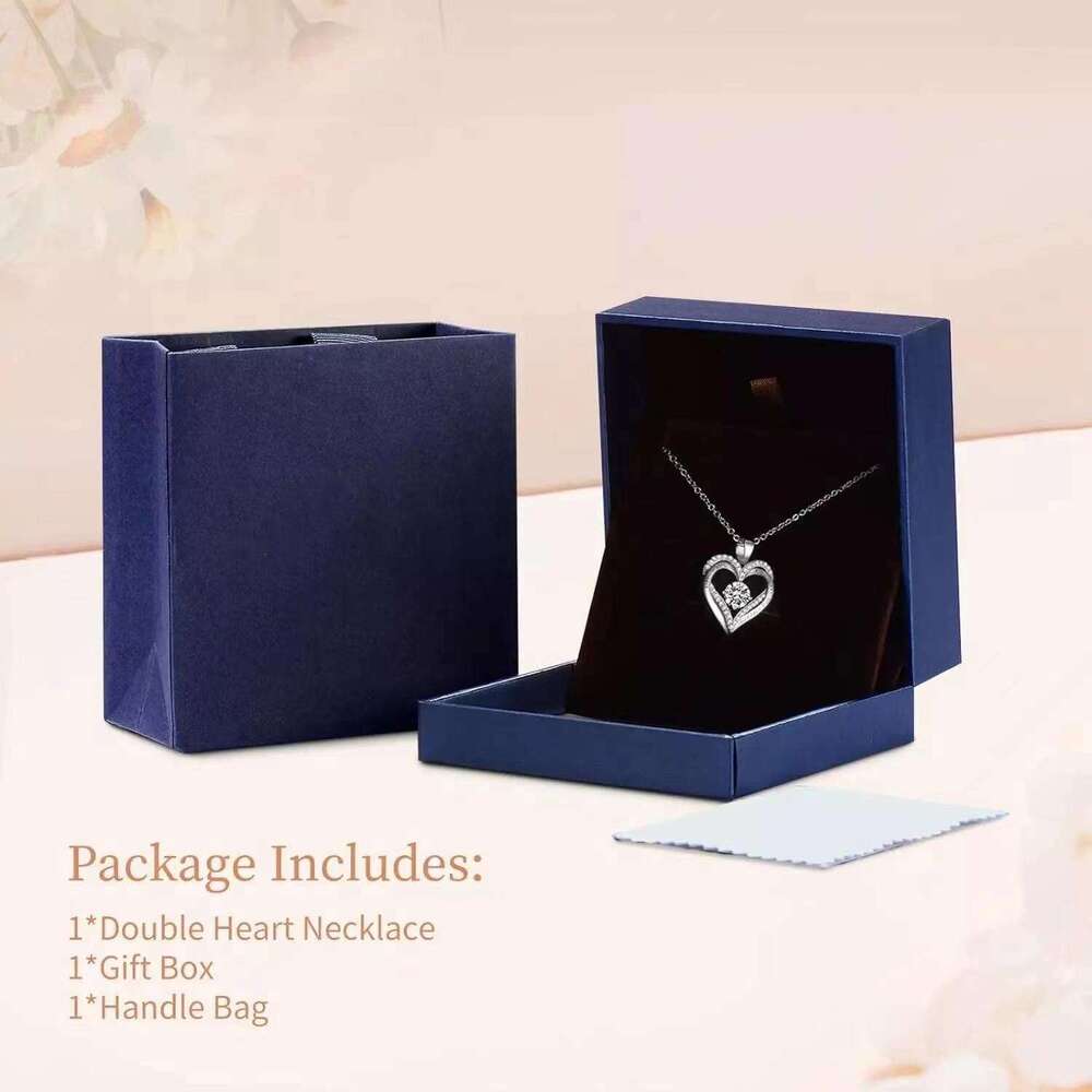 Women's 925 Silver Light Luxury Ocean Heart Pendant European American Niche Collarbone Chain Valentine's Day Gift for Her In Stock