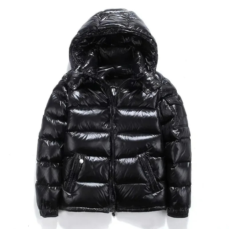 Korean style glossy washfree down jacket short couple fashion trend retro loose thickened white duck winter 251216