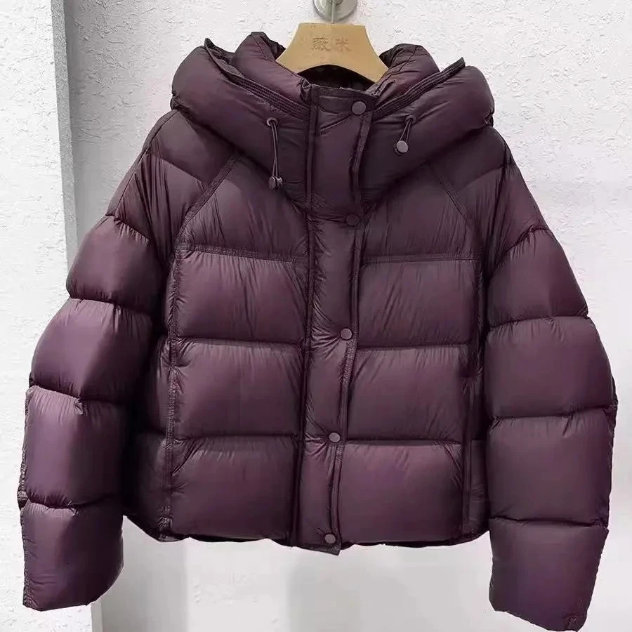 2025 Women Cotton Padded Jacket Winter Short Hooded Loose Cotton Coat Korean Women Parkas Coat Solid Outwear Women Puffer 251225