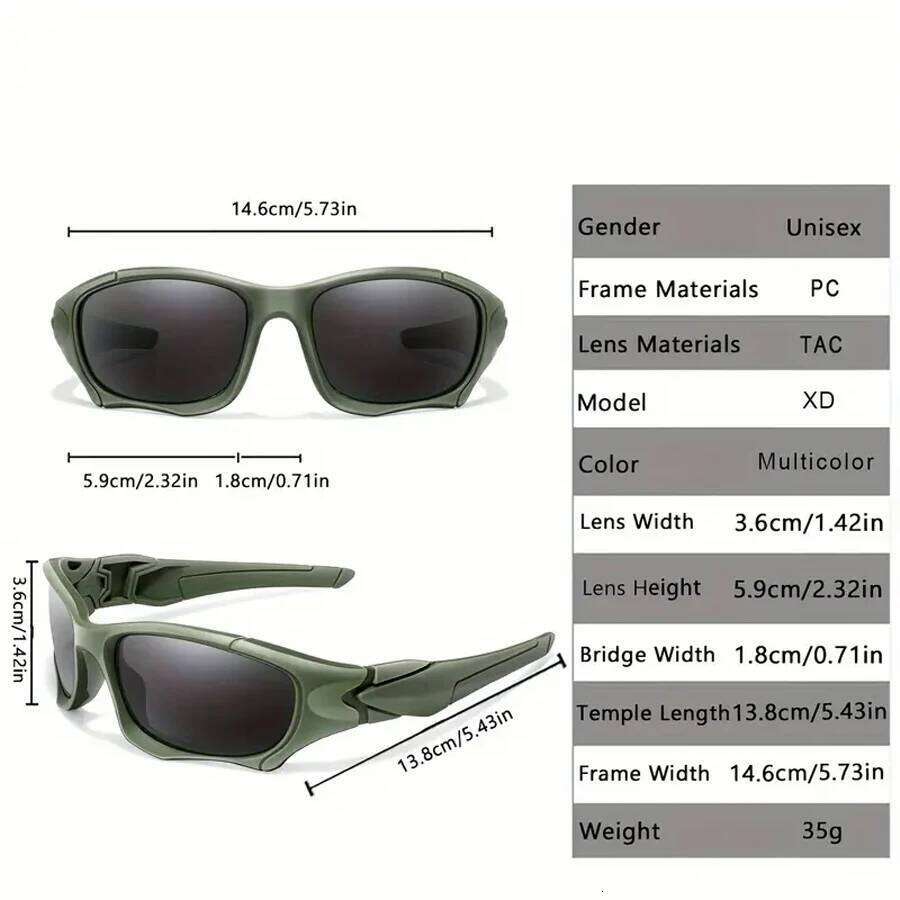 New Outdoor Sports Polarized Sunglasses Men Curve Cutting Frame Stress-Resistant Lens Shield Sun Glasses Wome Driving X260104