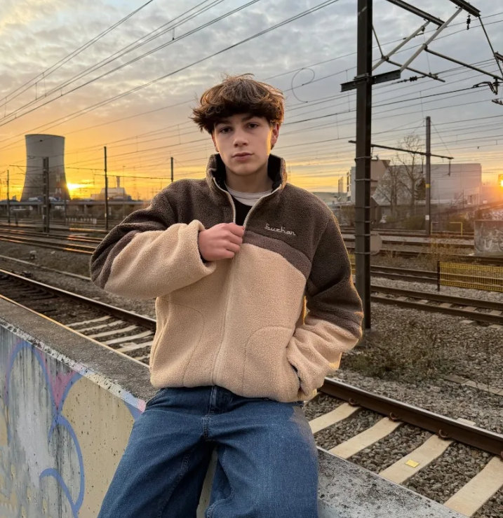 Men's Jackets Y2K Trendy Men Casual Reversible Jacket Winter Brown Fleece Vintage Graphic Embroidered Warm Shirt High Street Cardigan Coat For Me