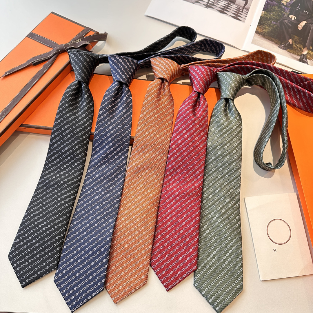 2026 H Luxury Silk Brand Ties for Men - High-Quality Designer Handmade Fashion Accessory
