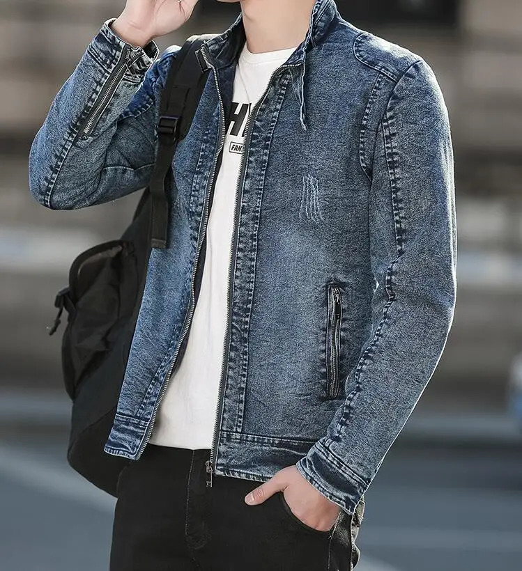 Men Denim jacket Fashion Bomber Jackets Mens Casual Cowboy Embroidered 4XL Coat Streetwear Male 251230