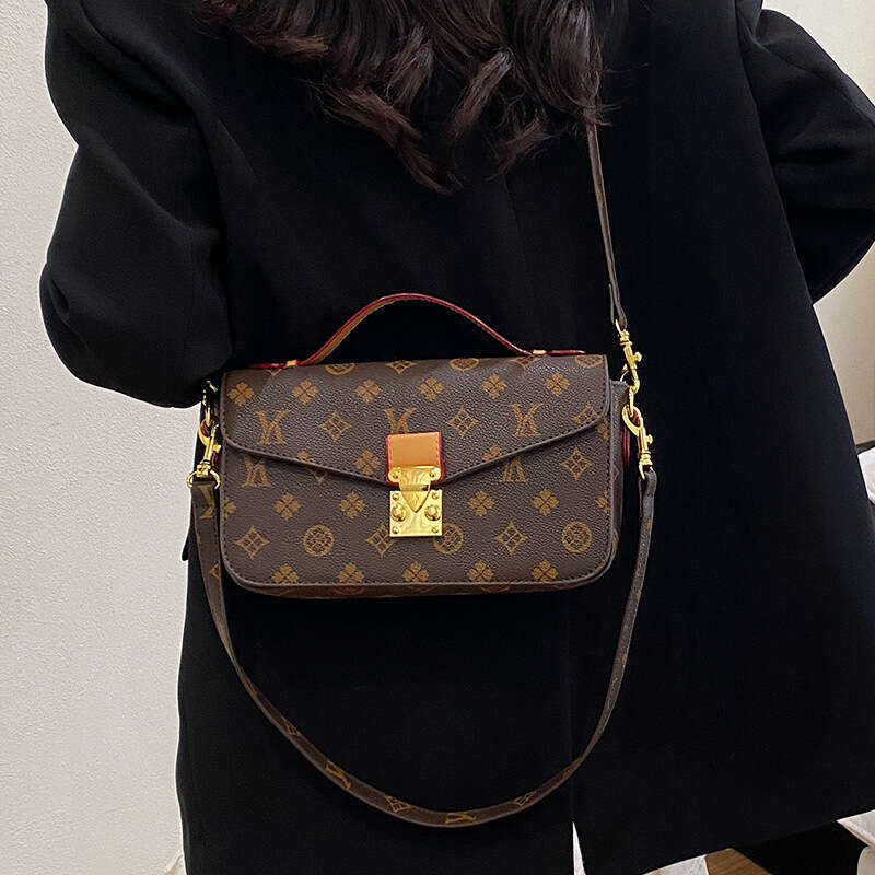 High-end for Women 2026 New Style Women's Color-blocking Retro Print Small Square Elegant Ladies' Shoulder Crossbody Bag