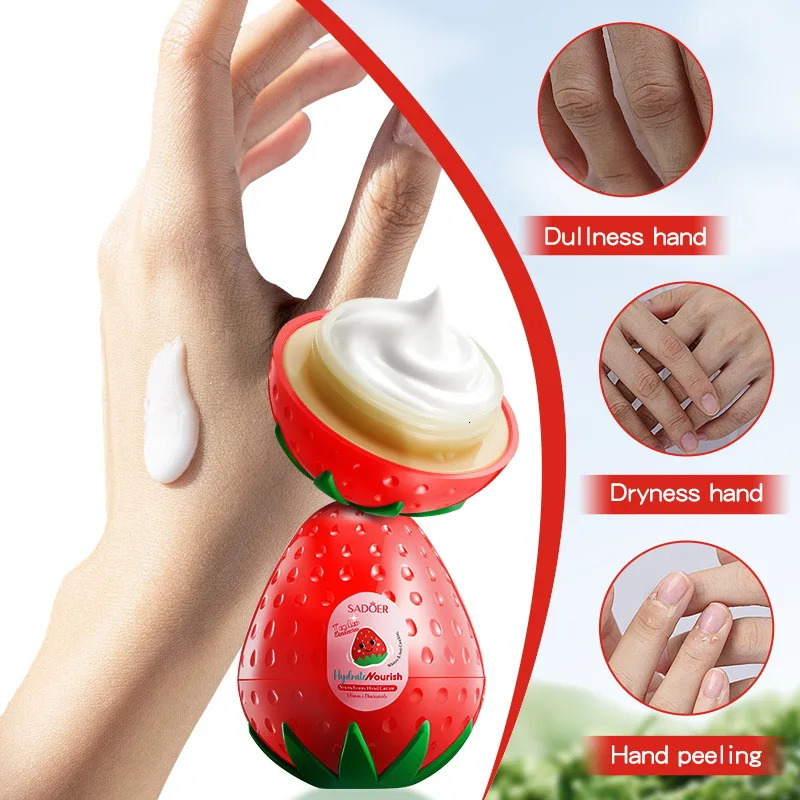 SADOER Peach Aloe Vera Lemon Fruit Hand Cream Moisturizing Brightening Repairing Hand Creams For Hands Skin Care 251222