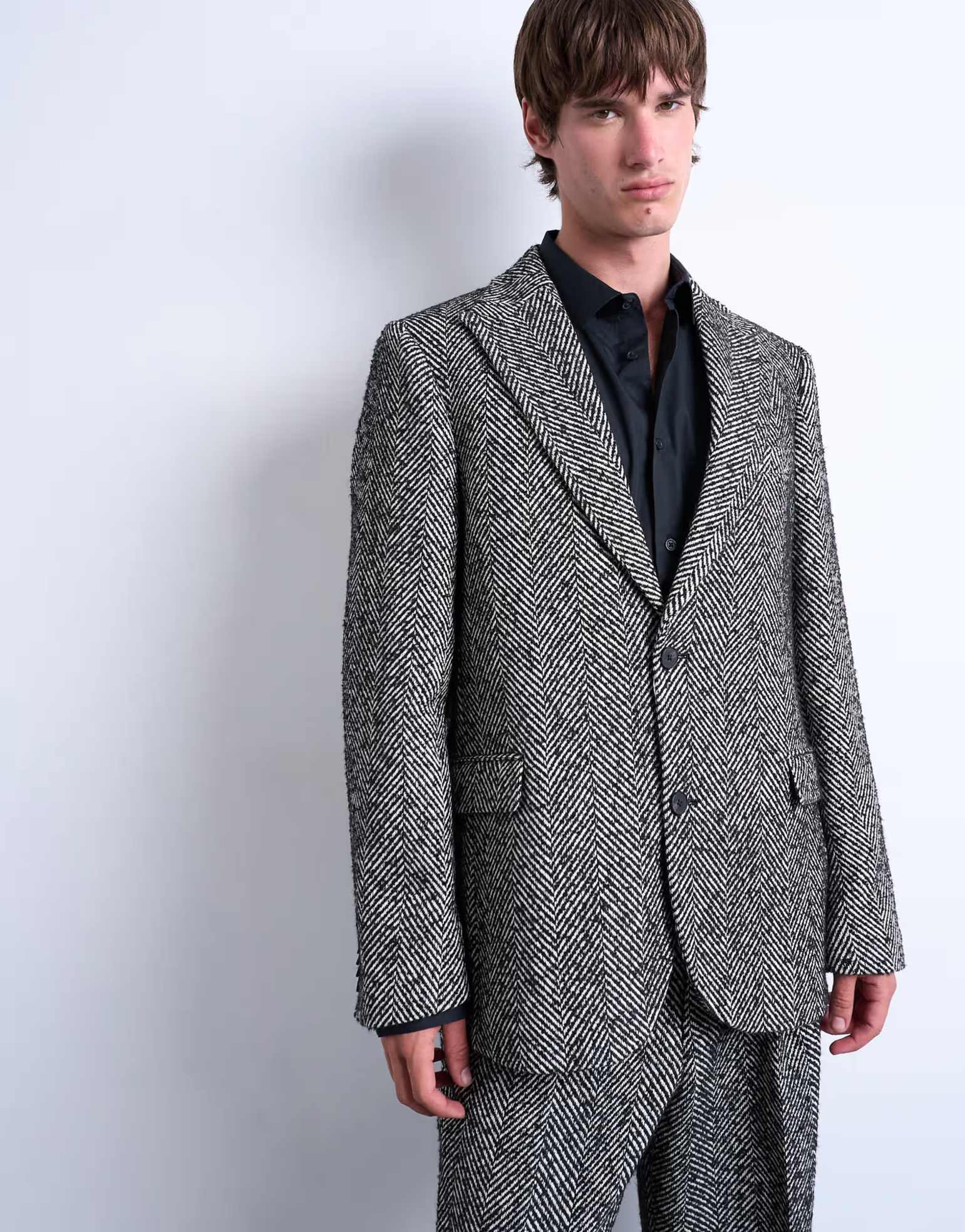 Casual Men Suits Peaked Lapel Single Breasted Jacket Blazers Autumn Winter Customized Groom Wedding Tuxedos 2 Pieces