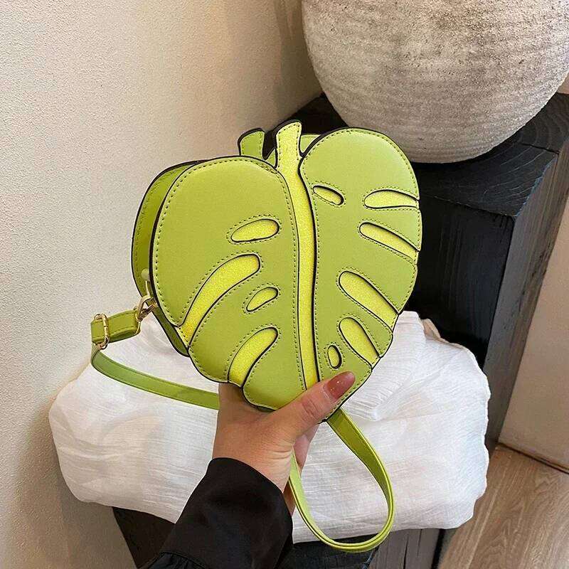 Hot Trendy Versatile Solid PU Zipper Sweet Women's 2026 High Quality Simple Maple Leaf Shape Shoulder Bags For Women