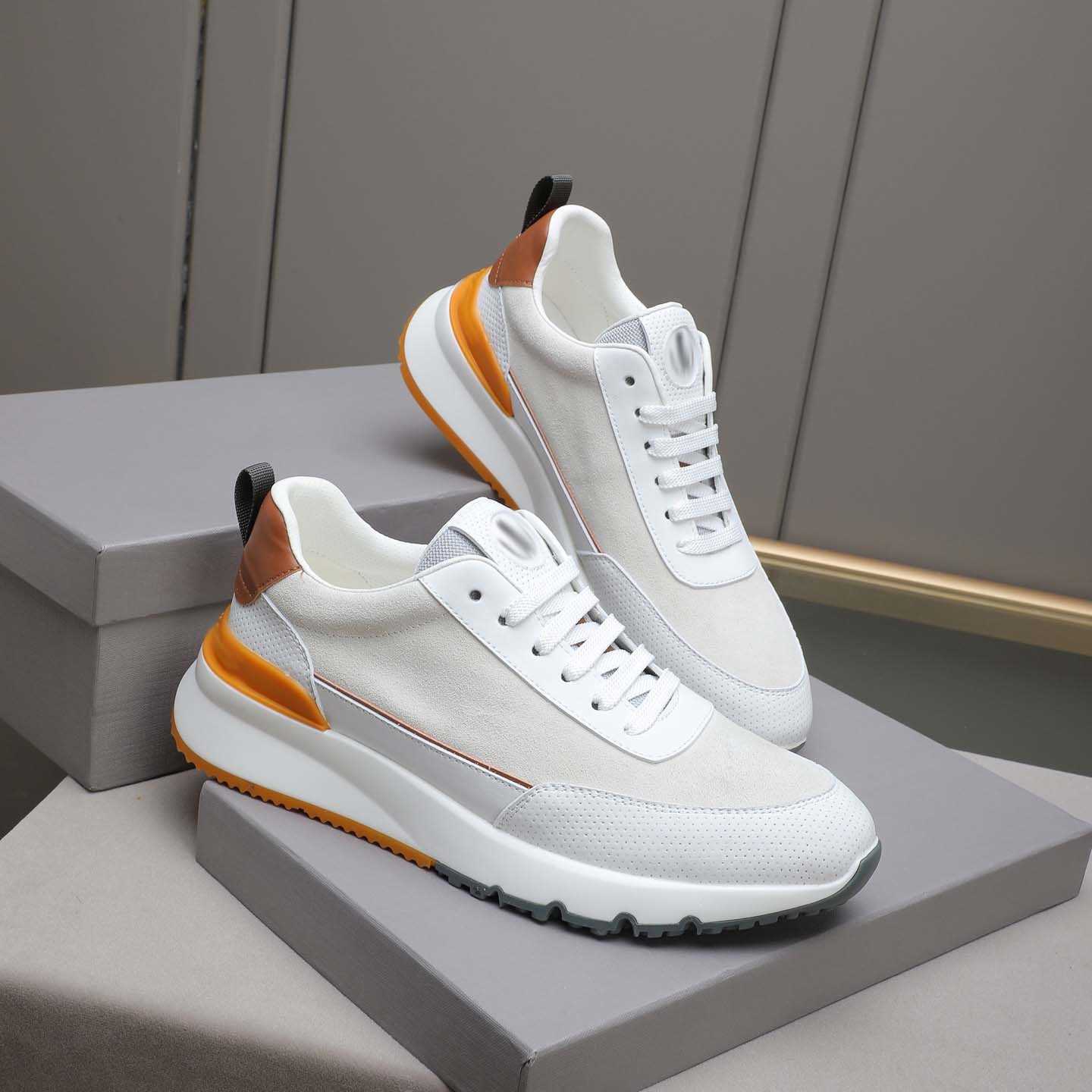 Luxury Brand Men Designer Shoes Handmade Casual Sneakers Leather Suede Breathable Outdoor Hiking Cycling Running Shoes 251231
