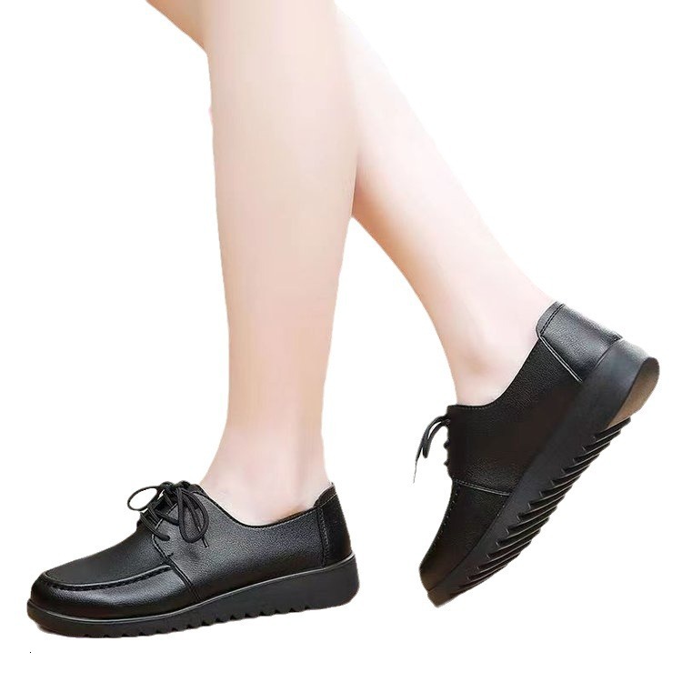 Ddmysports Work Black Non Slip Mom For Office Hotel Kitchen Comfortable Waterproof Flat Elderly Women S Shoes Outdoor Shoes