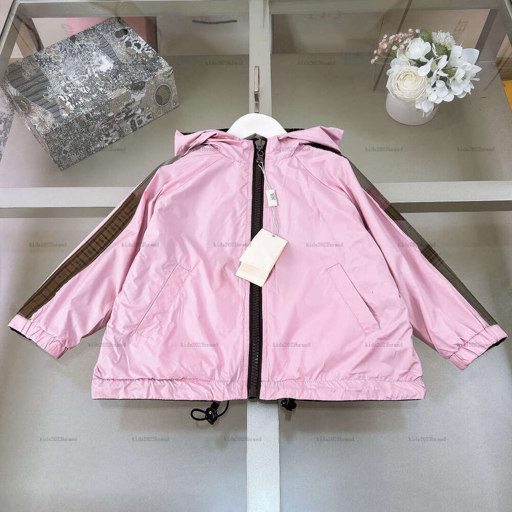 New baby coat Pink design boys girls Jacket kids designer clothes autumn double-sided use child Outwear A235X07N061