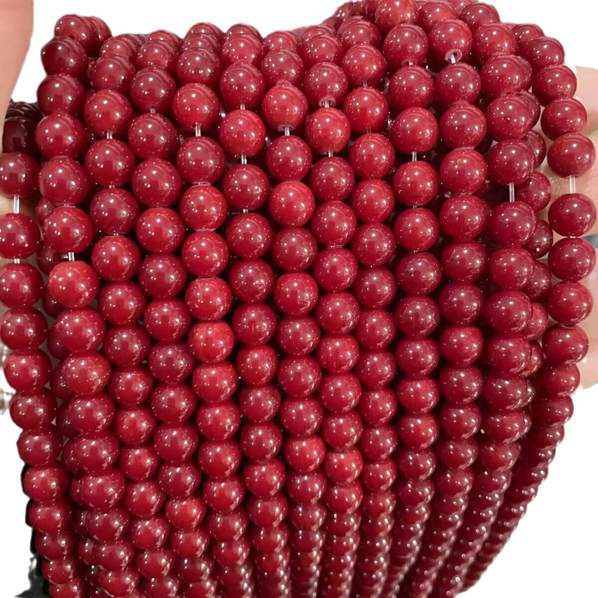 Imitation red coral beads, cinnabar beads, DIY accessories, earrings, bracelets, attracting wealth