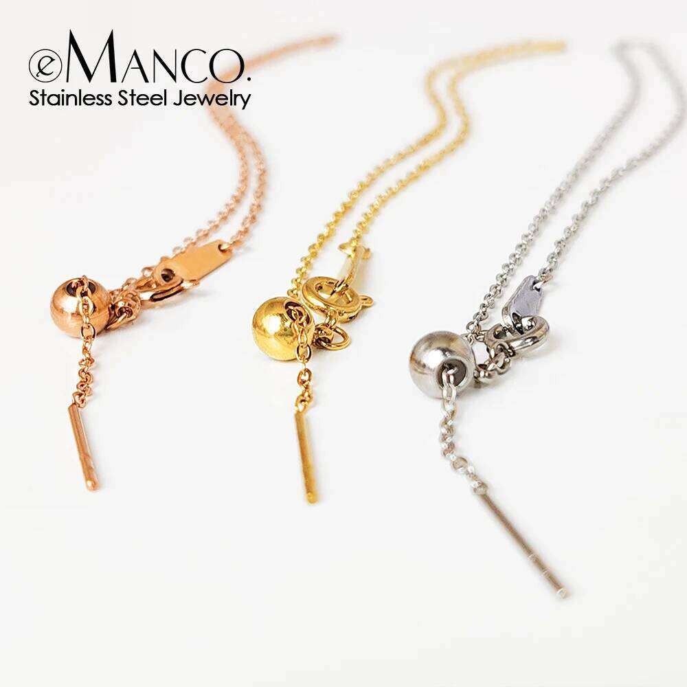 eManco Stainless Steel Adjustable Simple DIY Chain Women's Fashion Gift 23CM Anklet