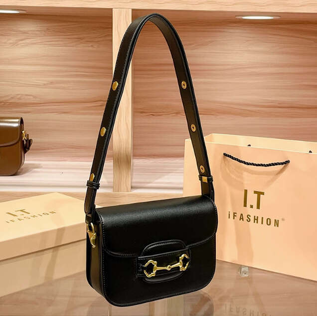 Genuine Leather for Women 2026 New Fashion Versatile Underarm 1955 Saddle Single Shoulder Crossbody Horsebit Bag