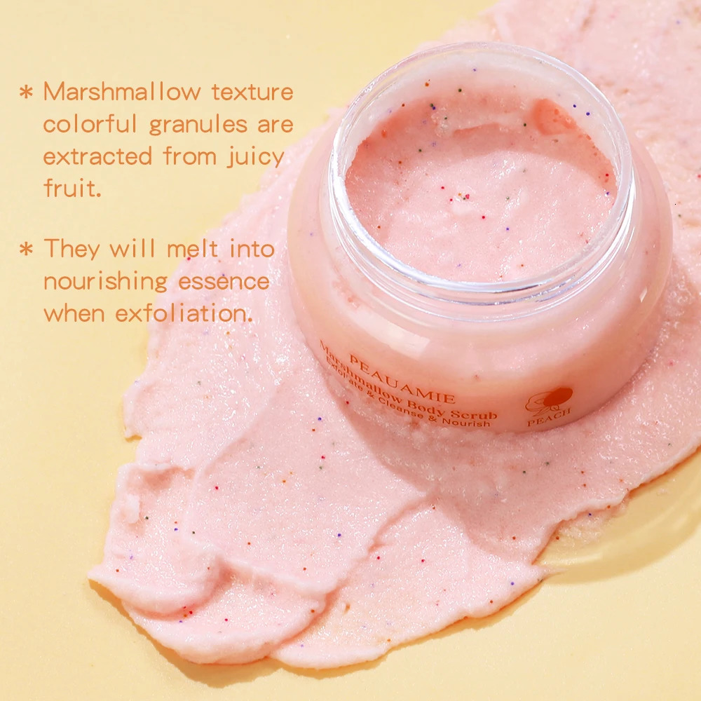 Marshmallow Body Scrub Exfoliating Facial Gentle Cleaning Smooth Rough Skin Nourish Moisturizing Fruit Sugar Scrub 251222
