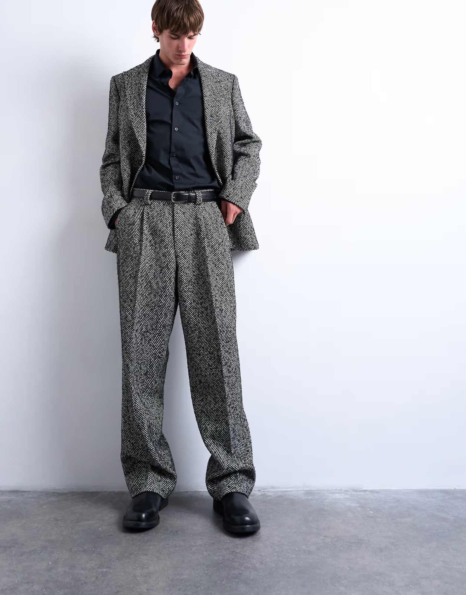 Casual Men Suits Peaked Lapel Single Breasted Jacket Blazers Autumn Winter Customized Groom Wedding Tuxedos 2 Pieces