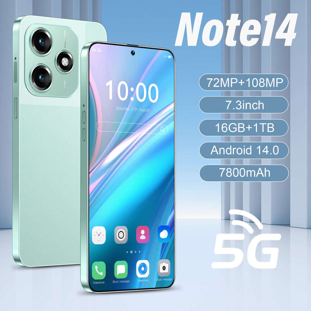 Famous brand new cross-border hot selling smartphone Note14 16+1TB large memory large screen source factory wholesale price CKS