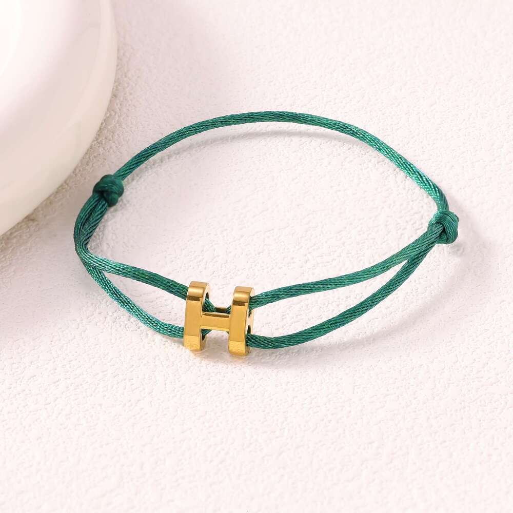Cross-Border Hot Sale Simple I-Shaped Adjustable Small Gold Buckle Versatile Hand Jewelry Couple Bracelet Ins Style
