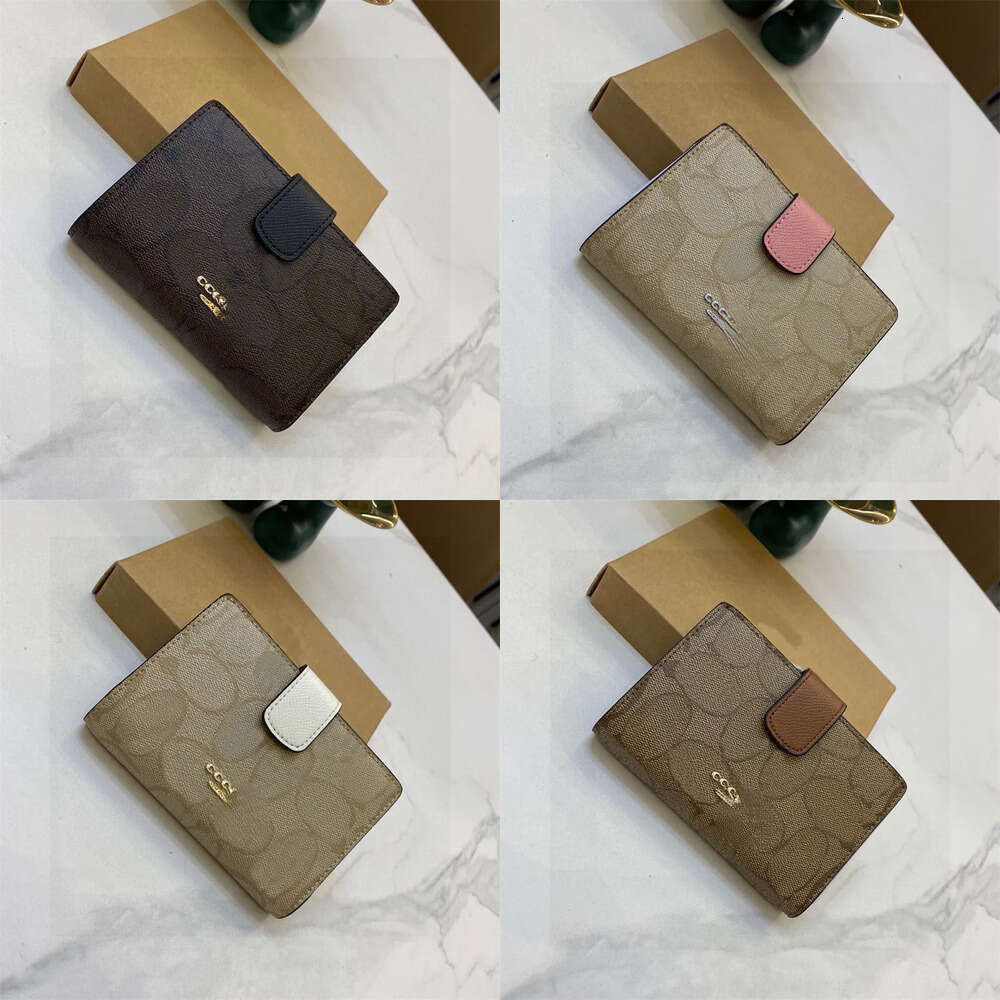 Designer Casual Buckle Coin Purse Printed Small Square Bag Fashion Mens Womens Purses High Quality Short Wallet For Men Luxury Credit Card Wallets