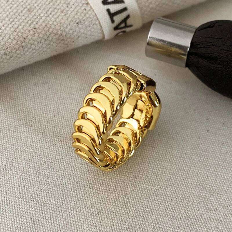 Silver Plating Round Geometric Opening Rings for Women Party Minimalist Trendy Fashion Jewelry Personality Accessories