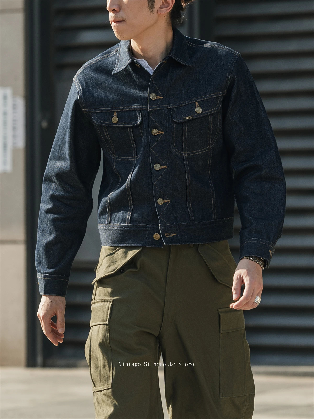 Non Stock 135oz Sanforized Denim Jacket Cropped Fit 1970s Vintage Cowboy Rider Jean Outerwear 251230