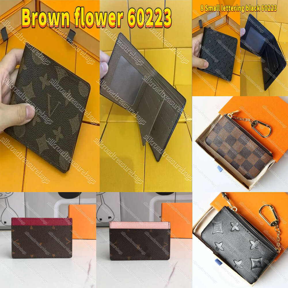 Designers Men Wallets Fashion Flower Card Holder Women Fashion Plaid Style Wallet Mens Designers Clutch Exquisite Keychain Wallet Luxurys Foldable Wallet