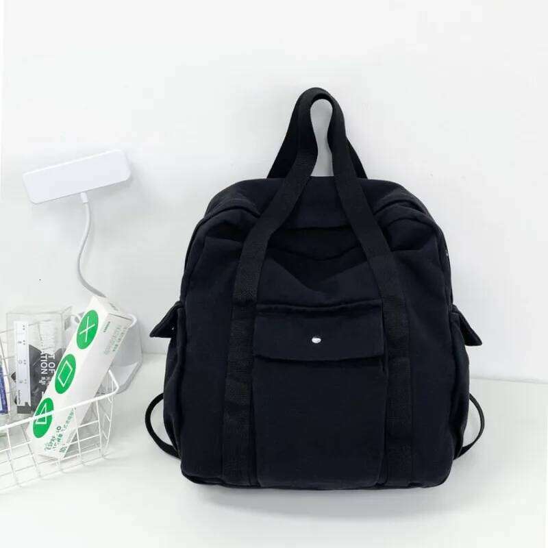 2026 Leisure Sport Classic Style Backpacks Solid Zipper Large Capacity Canvas Durable Shoulder Bags For Unisex Retro Casual Tote
