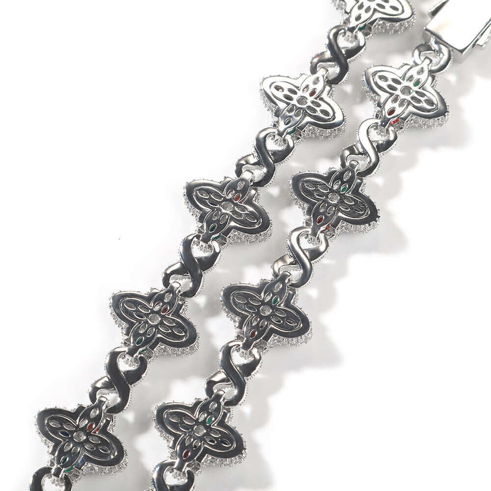 Uwin Full Leaf Bracelet Marquise Multicolor Iced Out CZ Infinite Chain Bracelets Punk Jewelry