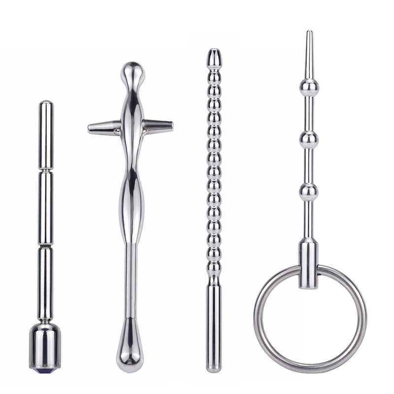 Metal urethral plug for beginners, SM urethral dilation, male masturbation toy, horse-eye-shaped rod S2614