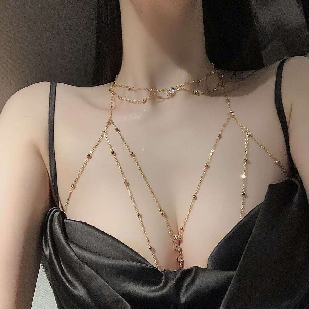 Chest Body Bikini Clavicle Sexy Hanging Decorative Necklace Women's Accessories European and American Trend Chain