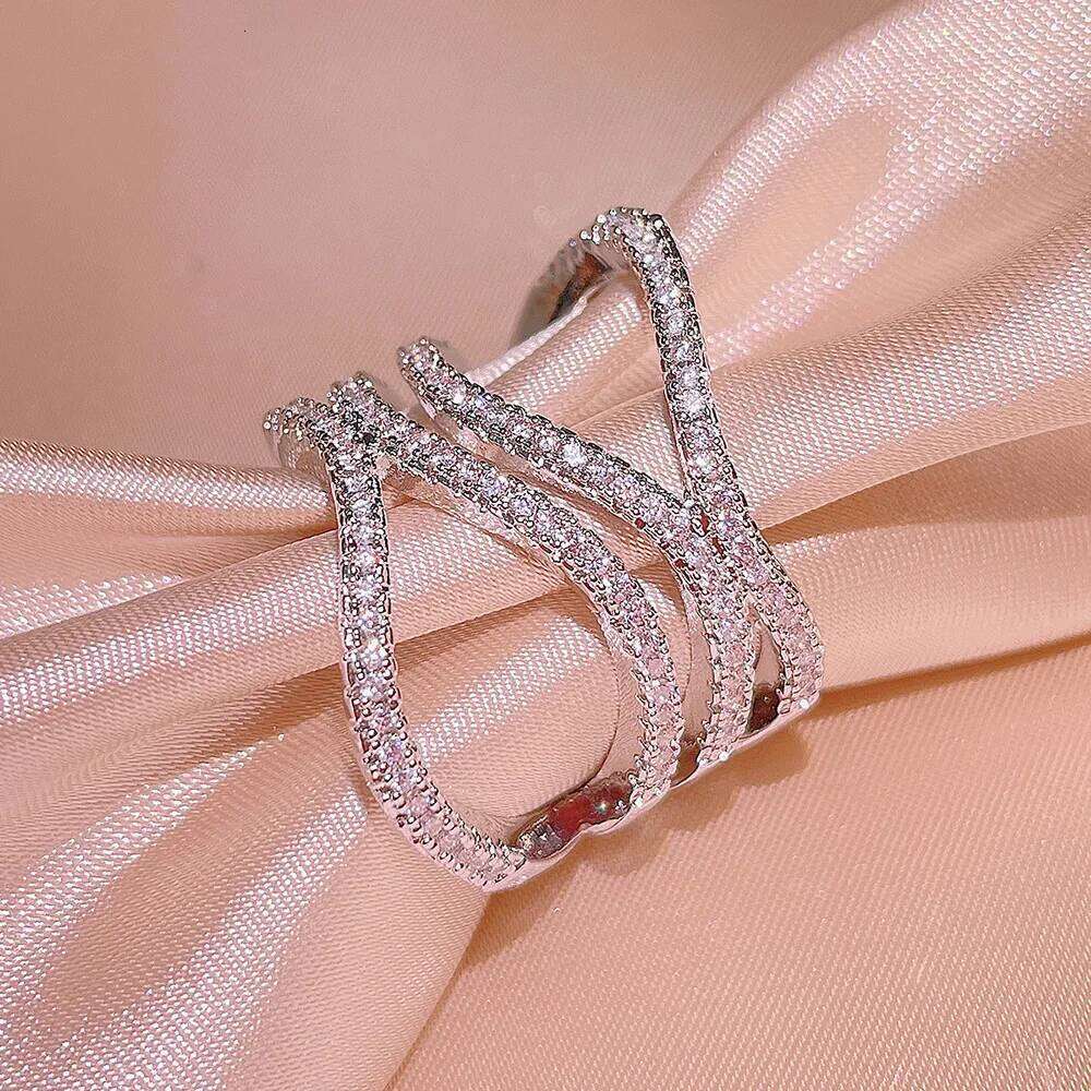 Exquisite New Arrival Irregular Hollow Wide Female Fashion Retro Unique Design Handmade Jewelry Gifts Wedding Ring
