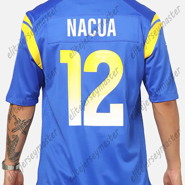 Matthew Stafford 9 Puka Nacua 12 Colby Parkinson 84 Jared Verse 8 Kyren Williams Personalized Customized Football Jerseys Custom Any Number Name For M