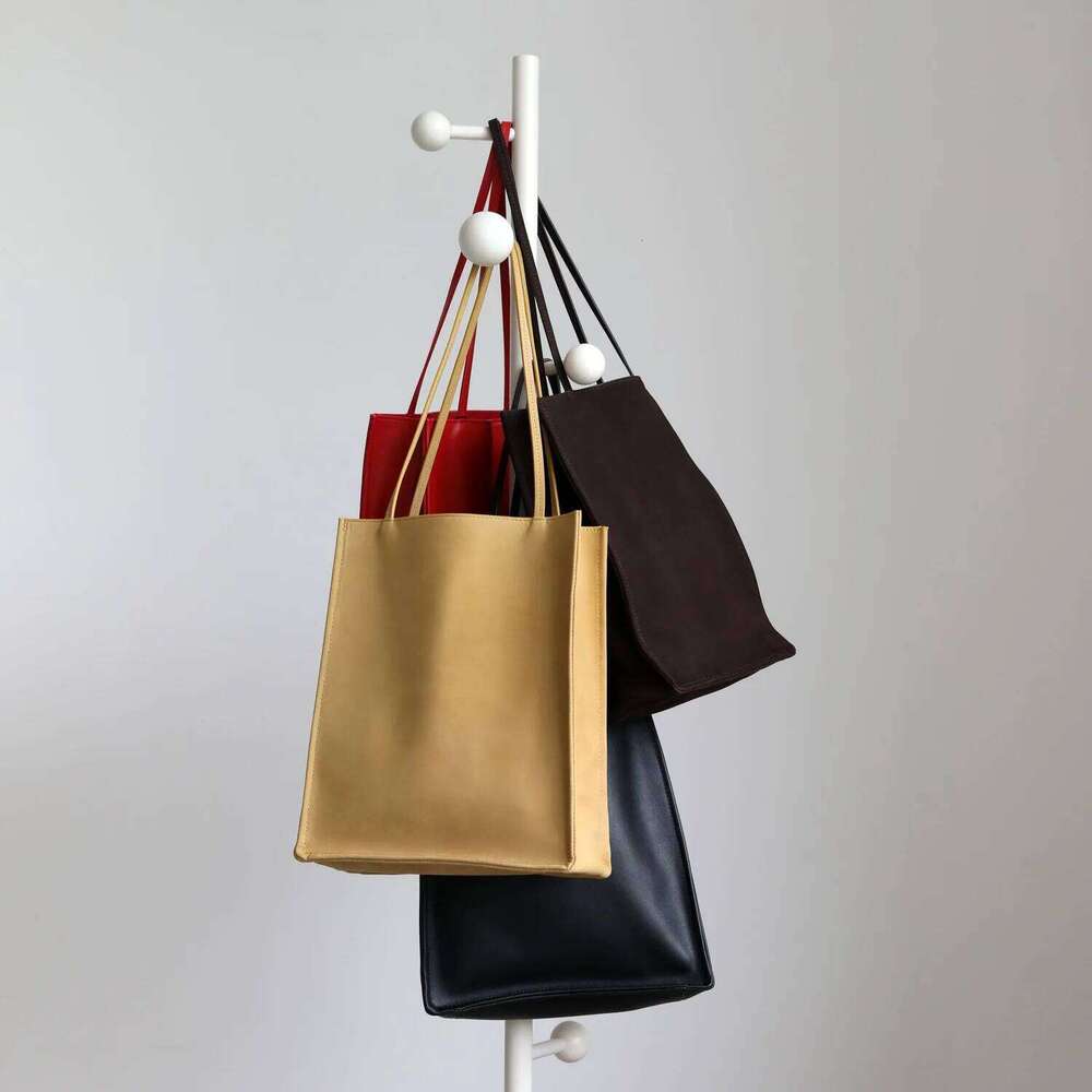 Suede Tote Bag Summer New Niche Design Vintage Minimalist Style Fashionable Cowhide Large Capacity Women's Handbag Suotong1222 - view 5
