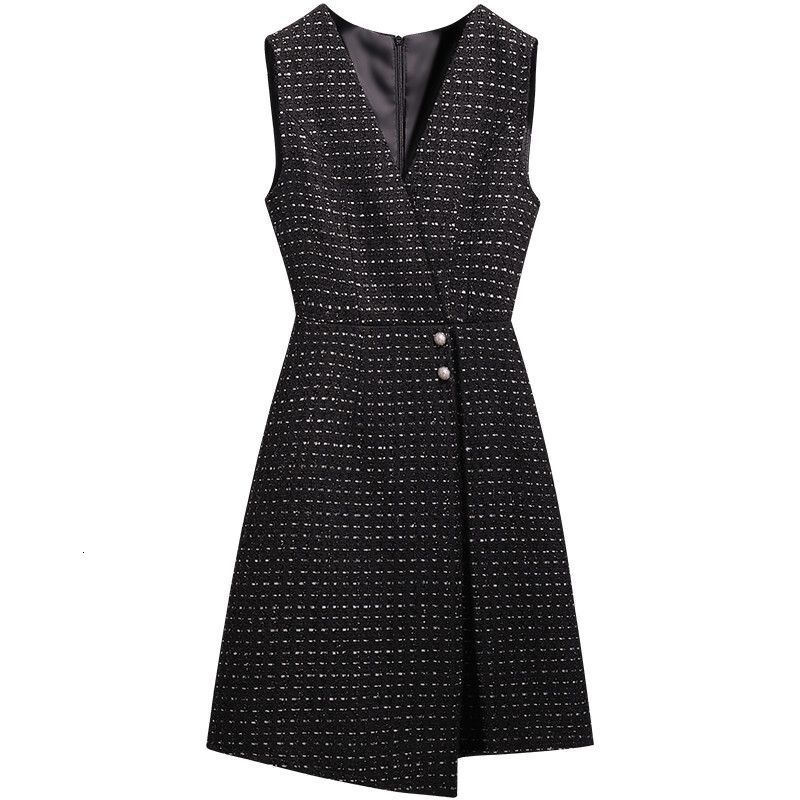 High-end Elegant Urban Sexy Dress For Women Wool Long-sleeved Fall-winter Two-piece Set Fashionable And Youthful Black Dress