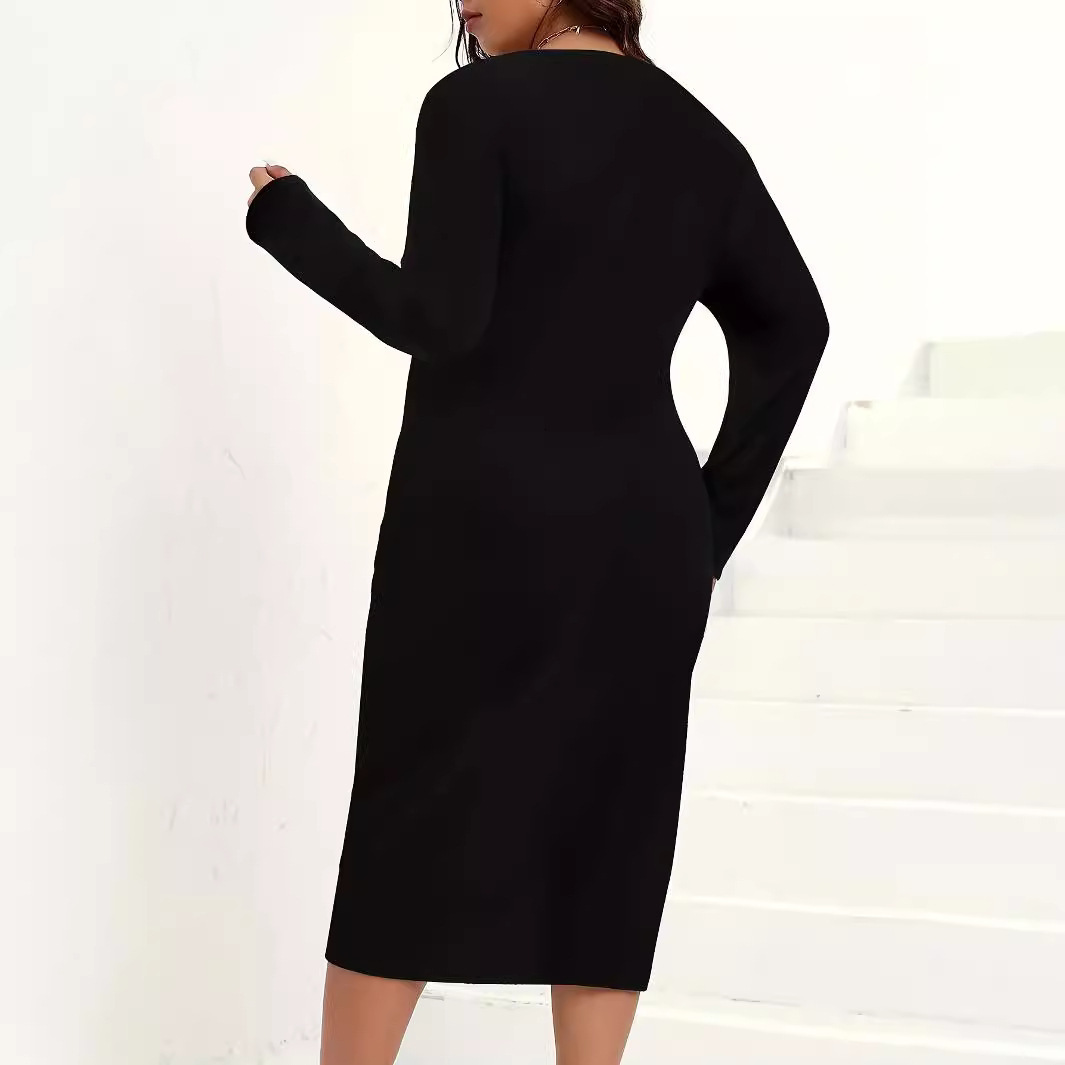 A Fashionable High-end, Urban Sexy Printed Dress With An Elegant And Form-fitting Waist Design Creating A Mid-length Dress That Effectively Shapes A S