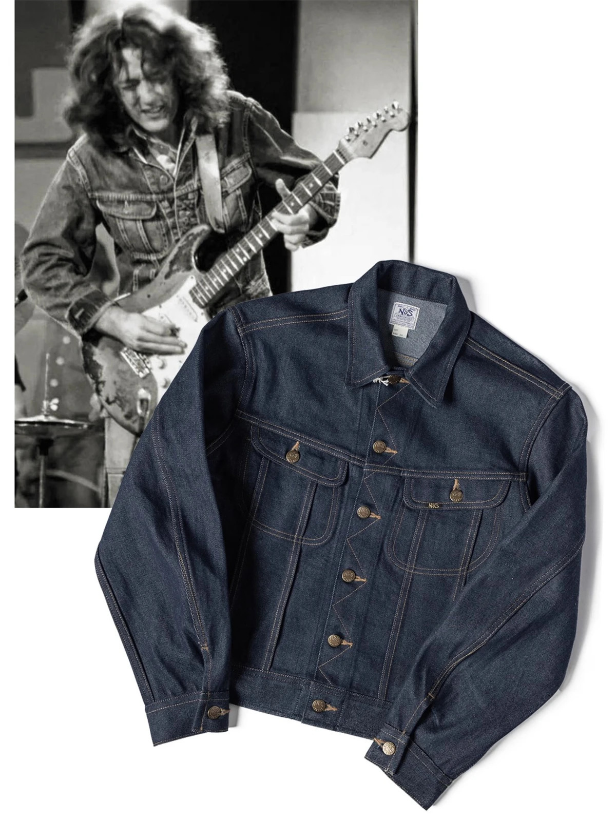 Non Stock 135oz Sanforized Denim Jacket Cropped Fit 1970s Vintage Cowboy Rider Jean Outerwear 251230