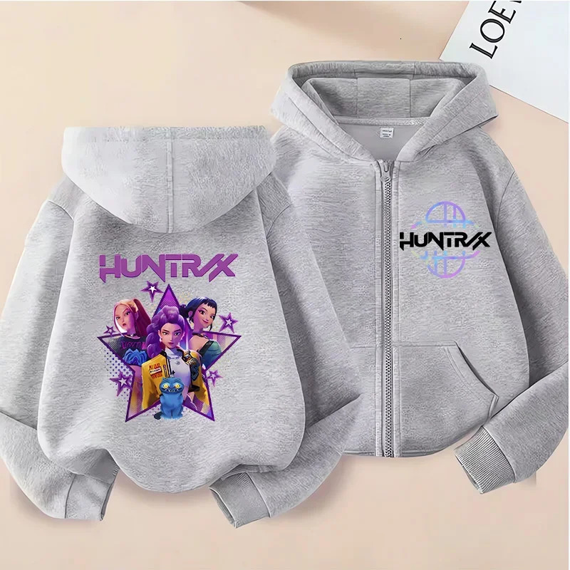 Y2k Zip Up Sweatshirts Kpop Demon Hunters Hoodie Coat Children Clothes Kid Girl Boy Sweatshirt Zipper Hoody Baby Casual Top 251231 - view 5
