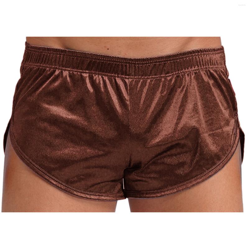 Men's Swimwear Man's Glossy Bottoms Mens Swimming Trunks Summer Beach Bathing Boxer Shorts Elastic Waist Loose Short Pants Z260314