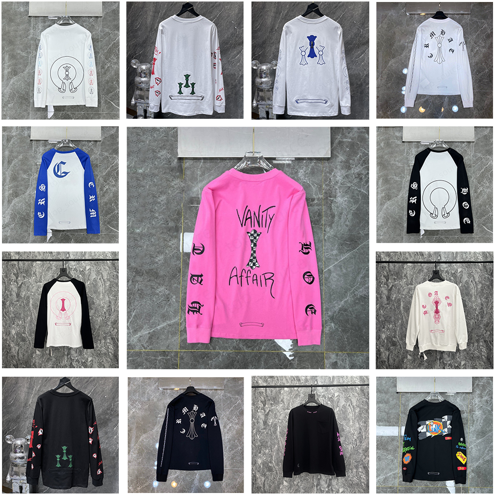 Street Fashion Chrome long shirt Designer Hoodie Sweater Unisex Zip-Up Letter Print Long Sleeve Pullover Tracksuit