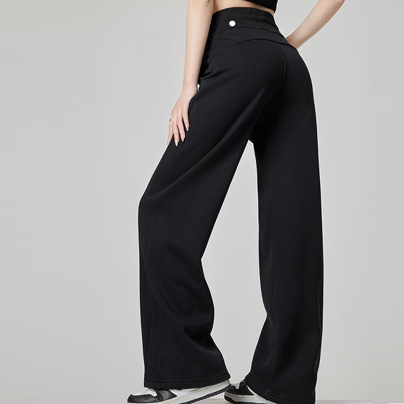 Women's Yoga Jogger Trousers Wide-leg trousers High-Waisted Soft Drawstring Training Trousers Women's Jogging Trousers with Pockets Loose Fit