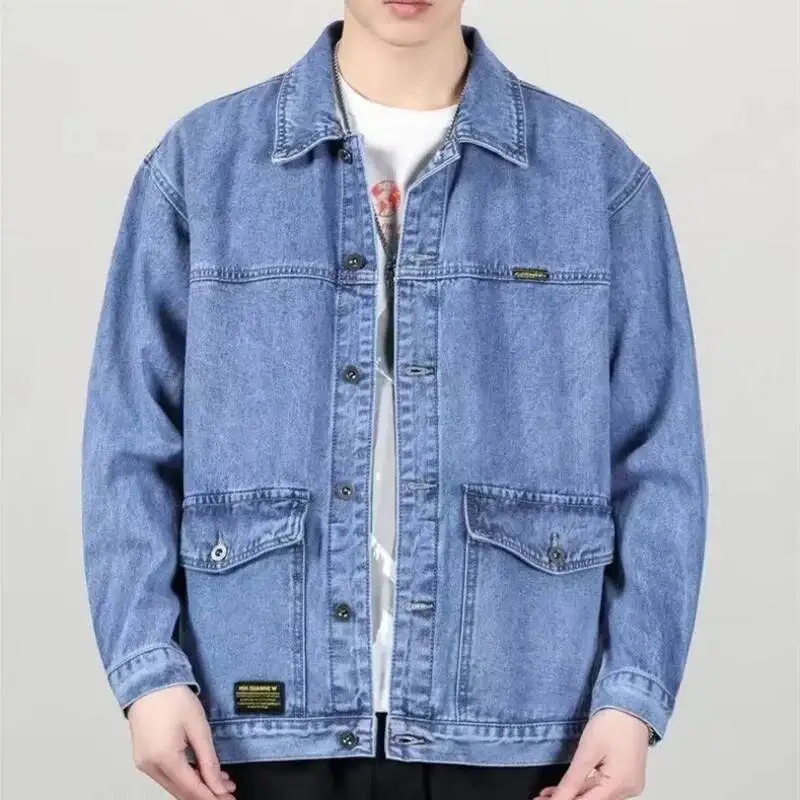 Mens Denim Jacket Cardigan 2025 Autumn Shirts Cargo Casual Style With n Vibe Trendy 251230