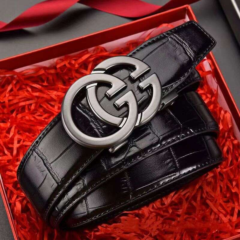 Men's High-Quality Belt With Metal Alloy Automatic Buckle - Design, Stylish Essential For Daily & Business Wear