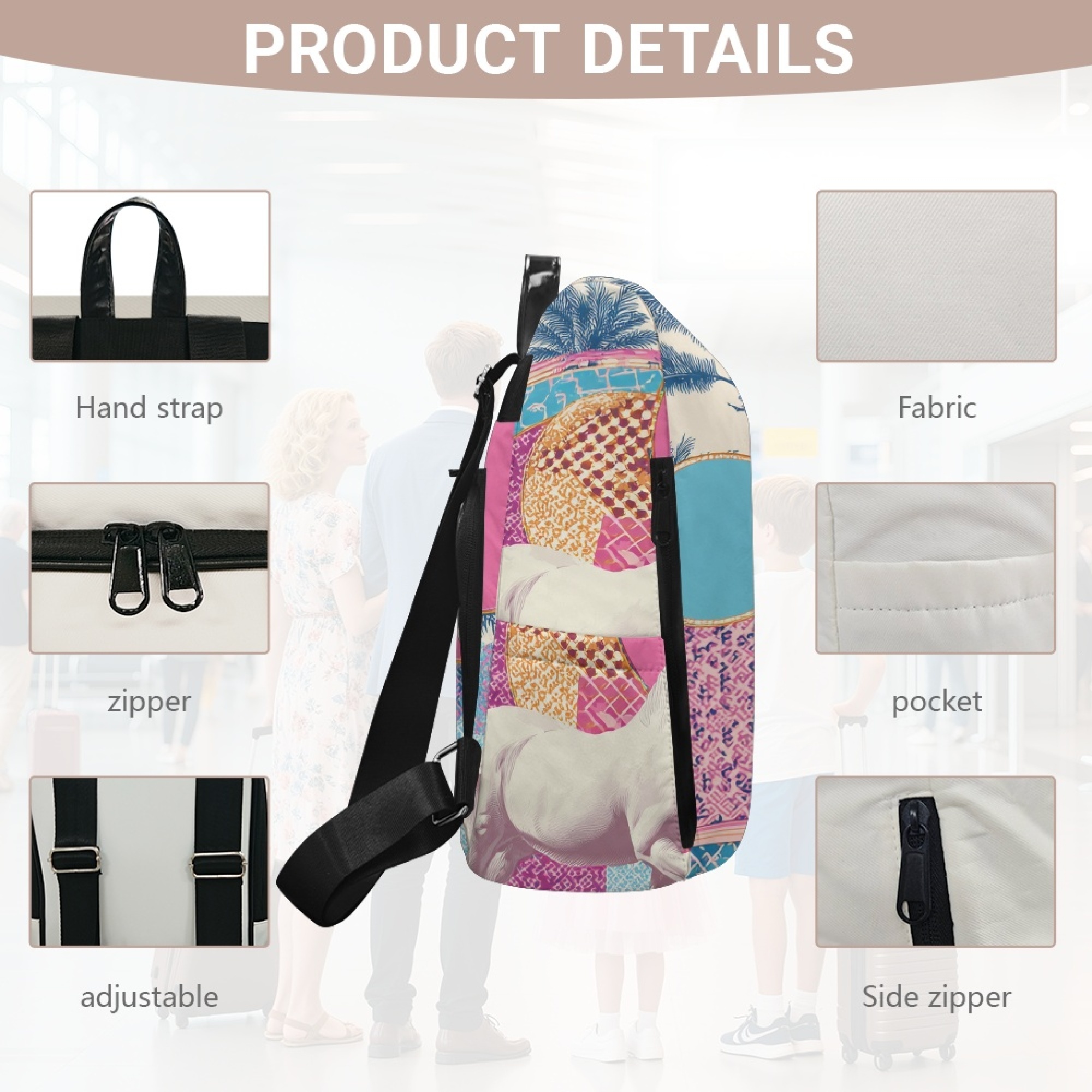 Custom H Designer Fashion Anti Theft Backpack Luxury Horse Pattern Unisex Full Print Backpack Laptop Bag Travel Bag H61