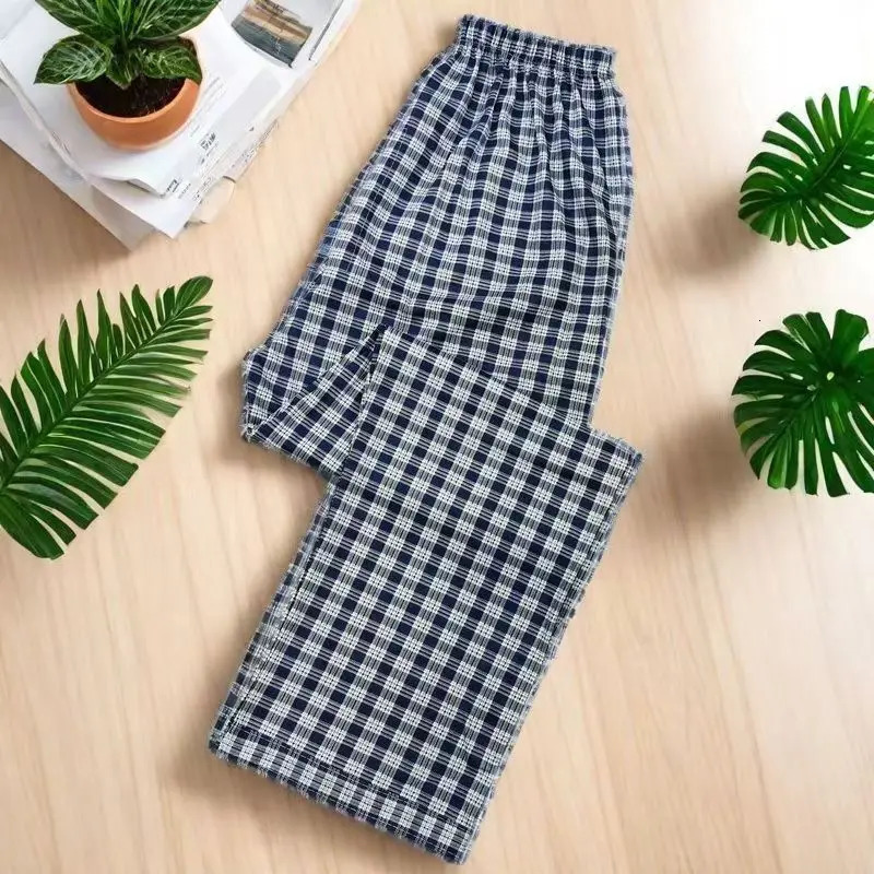 Casual Thin Pajama Pants for Men Loose and Versatile Spring Summer Home Long Mens Plaid That Can Be Worn Outside 251231