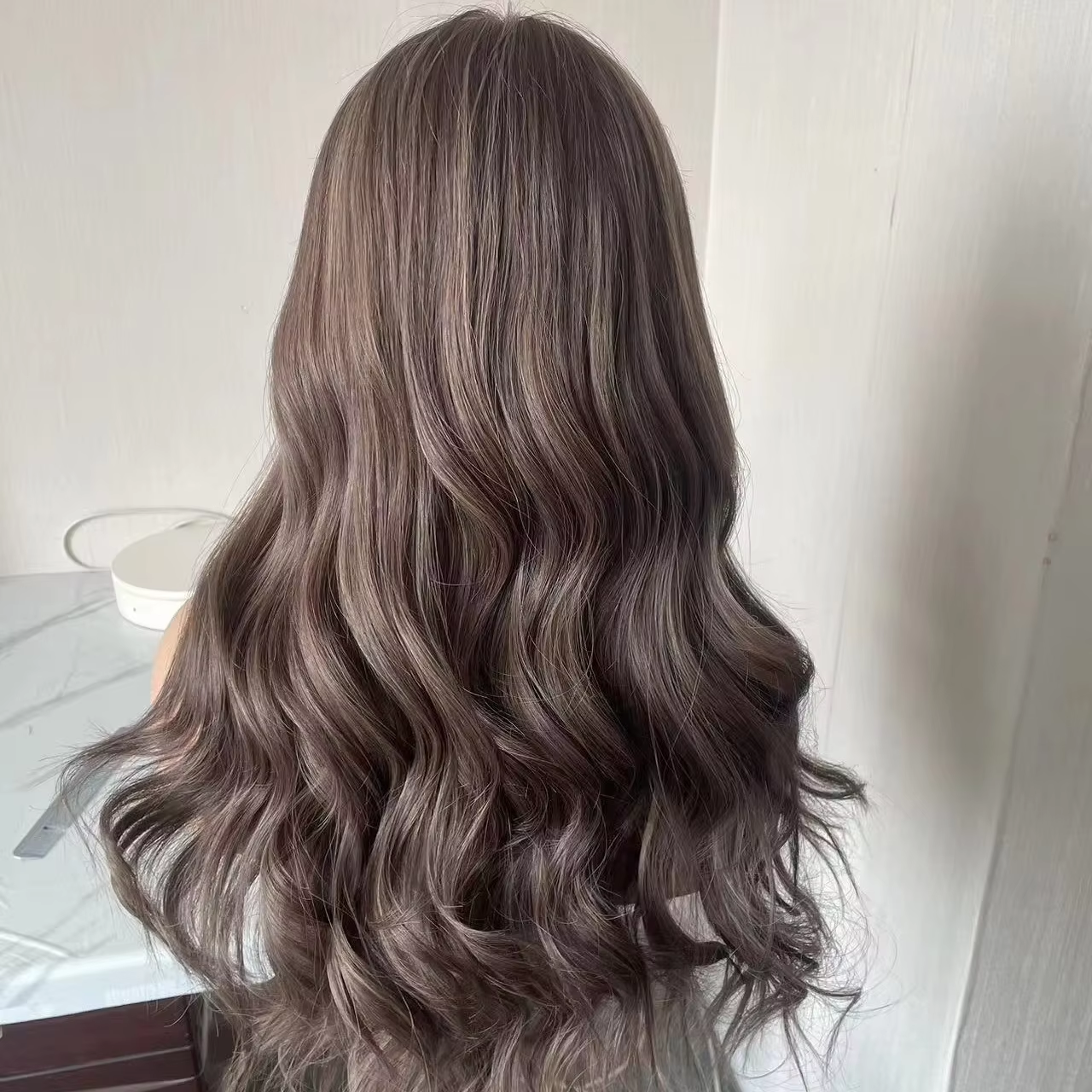 Top quality brown balayage human hair full lace wig dark brown body wave Hd lace european hair wig glueless dark brown wet wavy lace front wig