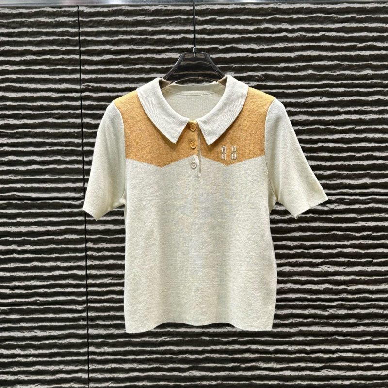 Vest designer Knitted sweater luxury Short-sleeved shirt Embroidered letter knitted vest Stitched diamond striped knitted short-sleeved shirt EXW2601042