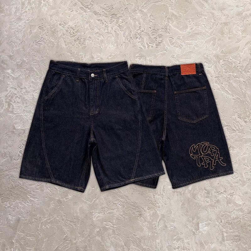 Men's Shorts Fashion Street Styl Harem Jeans COTTON Summer Harajuku Hip Hop Unisex Men Women Casual Loose Pant Dark Blue