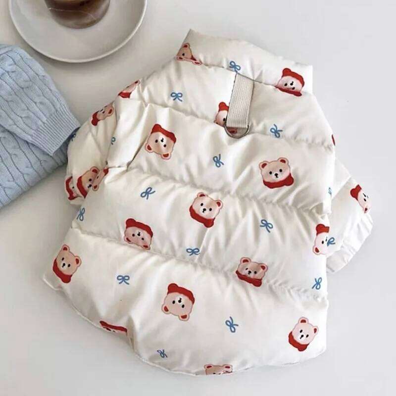 Winter Warm Pet Down - Thickened Cotton Coat For Bichon Frise, Teddy & Small Puppies, Two-legged Design Puppy Clothes 26N0104