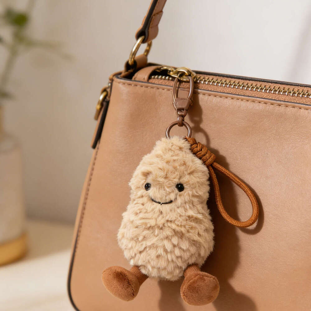 Cartoon Peanut Plush Toy Keychain: 18cm Cute Plush Doll Pendant for Kids Backpack, Christmas & Birthday Gifts for Boys and Girls