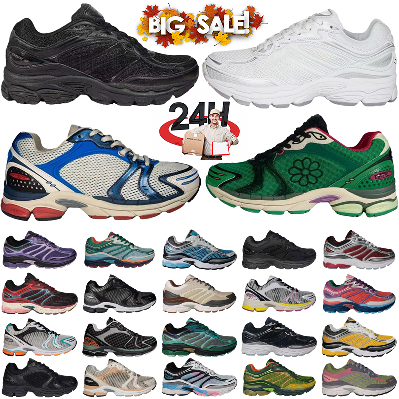 Designer Shoes Sauconny Progrid Omni 9 Outdoor Running Shoes Shock Absorption Wear Resistant Thick Sole Grey White Navy Blue Sneakers 36-45